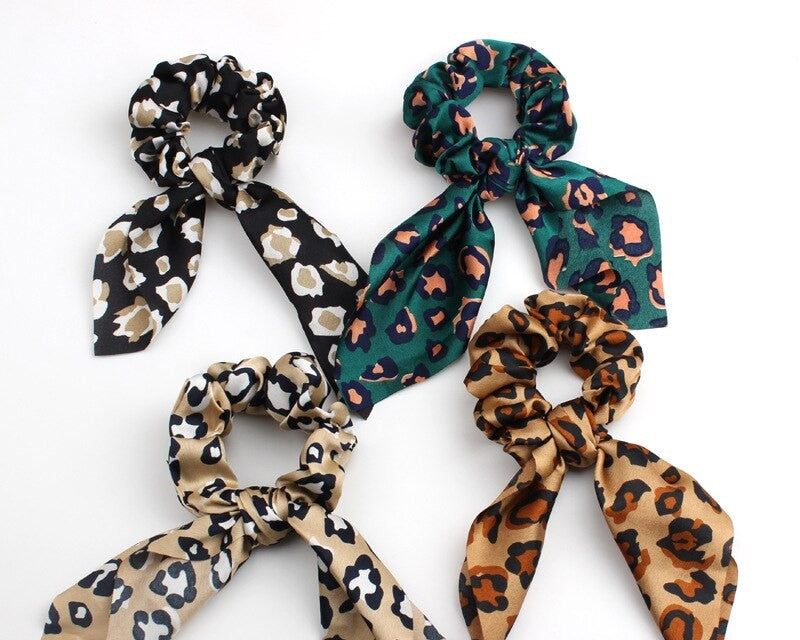 4-Pack Leopard Print Scrunchies