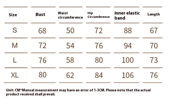 Long Sleeve Open-Back Unitard size chart