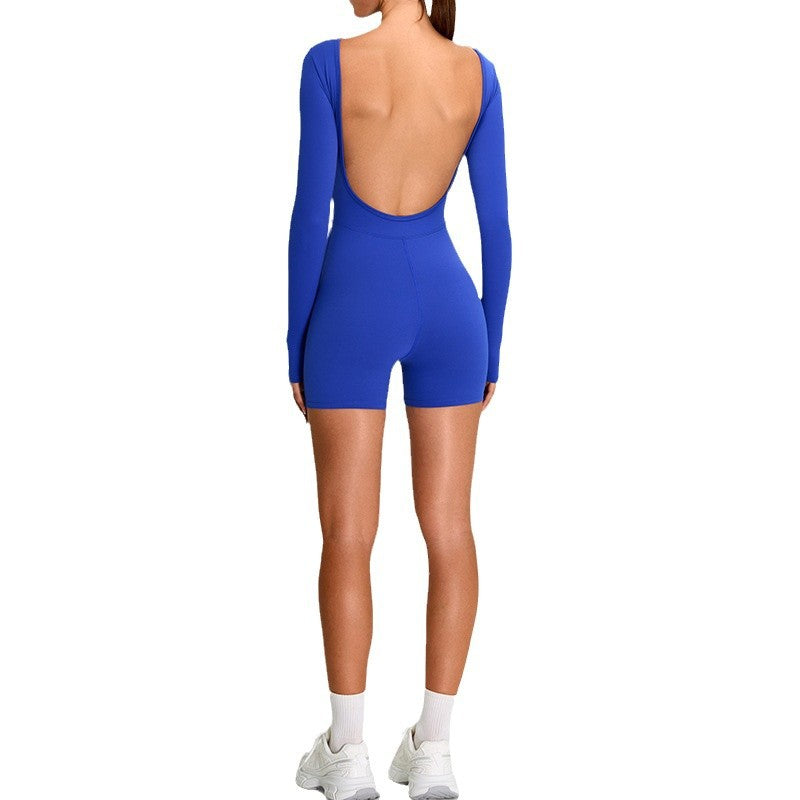 Long Sleeve Open-Back Unitard