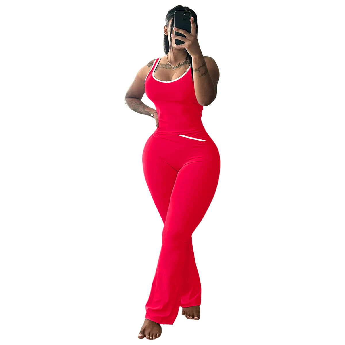 Crossover Waist Flare Workout Set