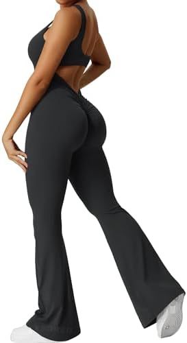 Sleeveless Open-Back Flare Jumpsuit