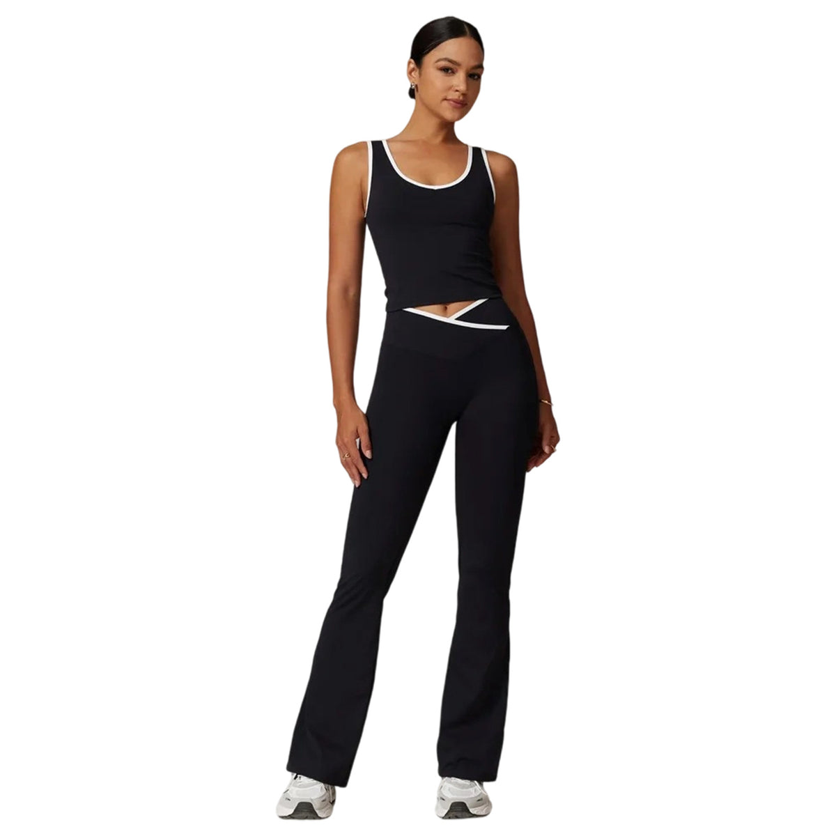 Crossover Waist Flare Workout Set