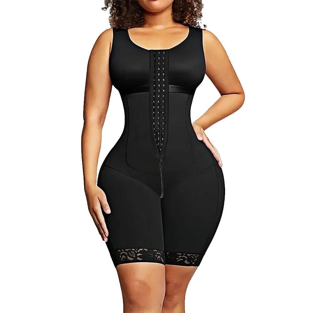 Hook-Front Stretch Bodysuit
