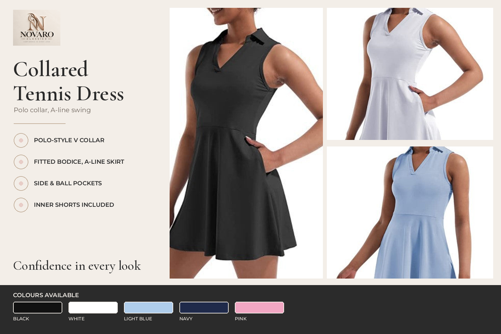 Collared Tennis Dress with Shorts