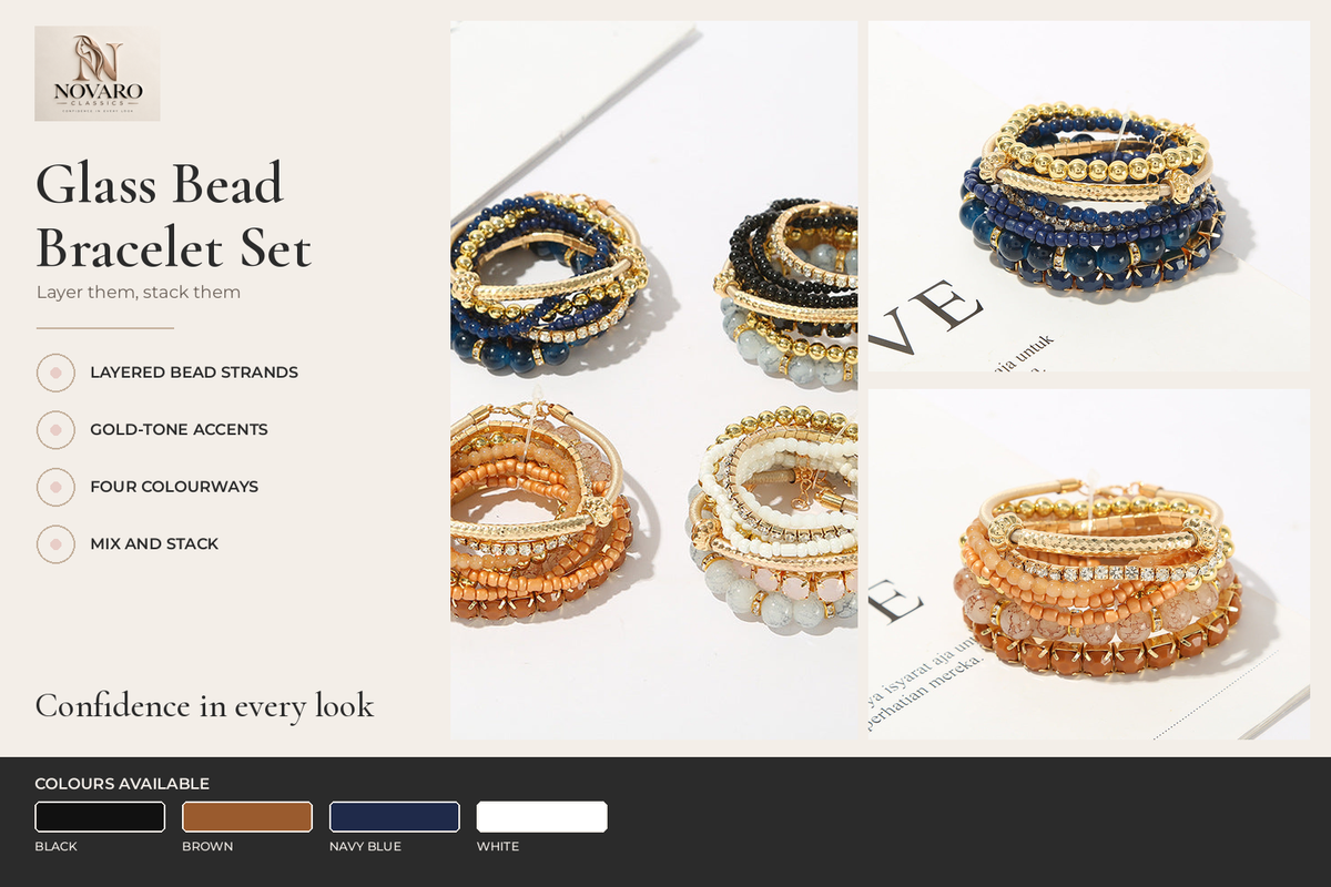 Glass Bead Bracelet Set