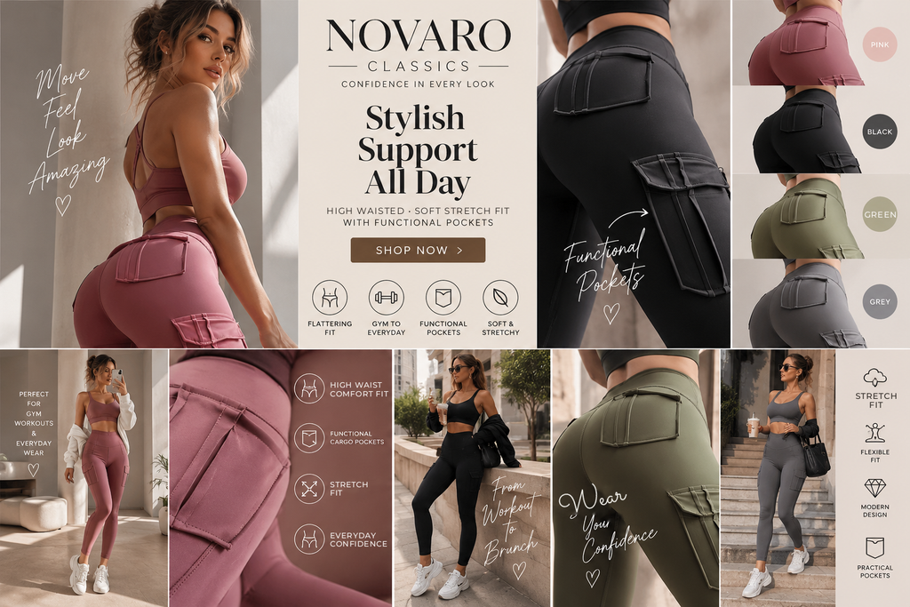 High-Waist Scrunch Leggings with Pockets
