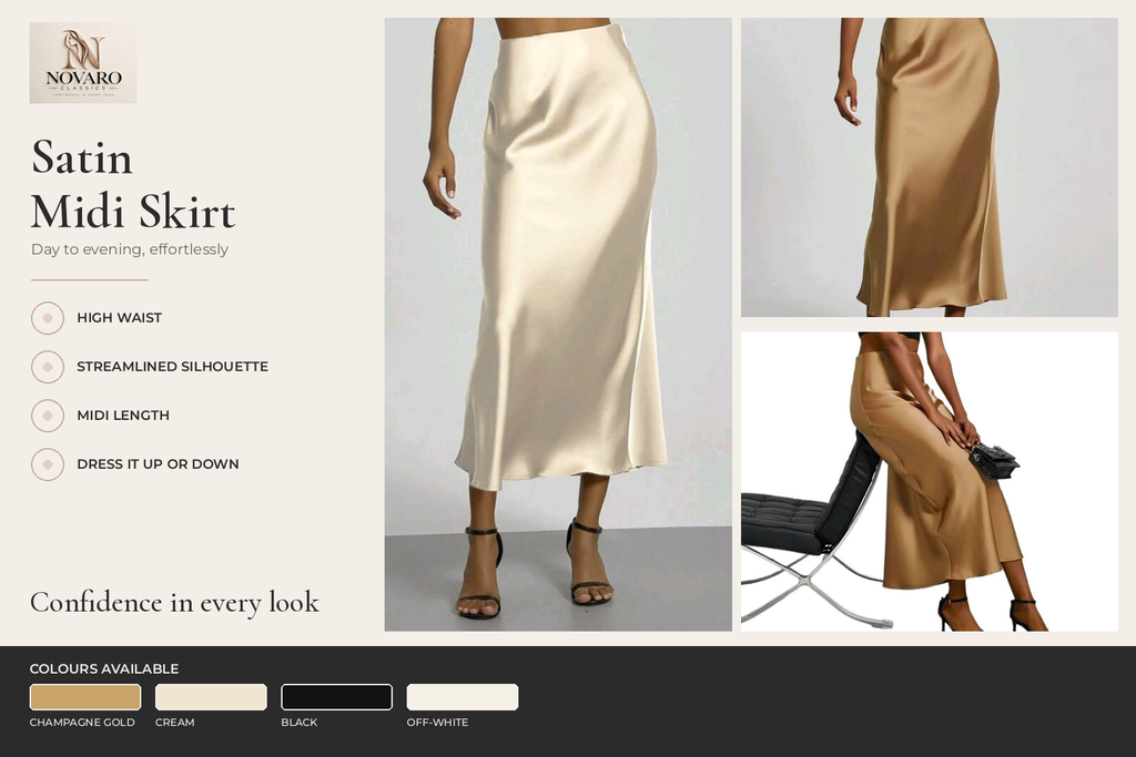 Satin Midi Skirt