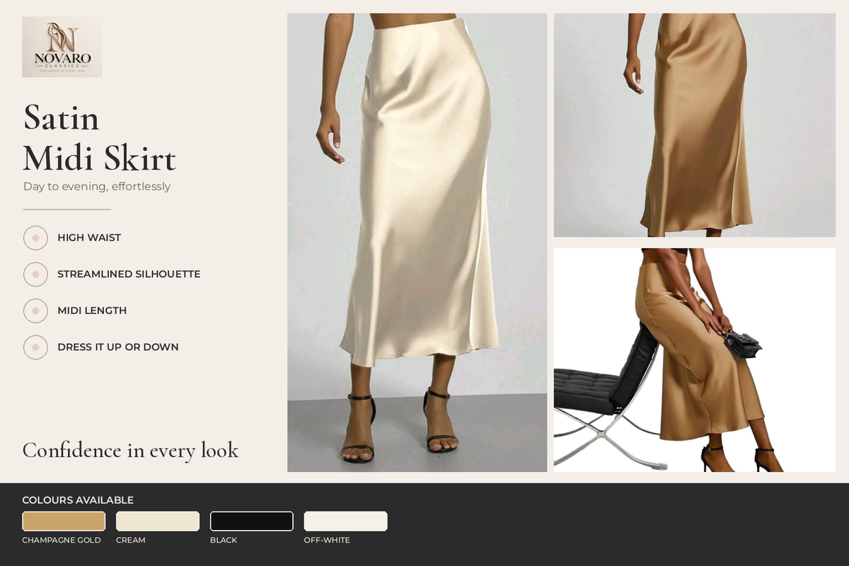 Satin Midi Skirt